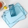 Fissman 3-Piece Chopping Boards 41cm/36cm/31cm With Holder Blue Plastic+ TPR