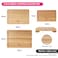 Fissman 3-Piece Cutting Boards 35cm, 30cm, 25cm With Stand Rubber Wood