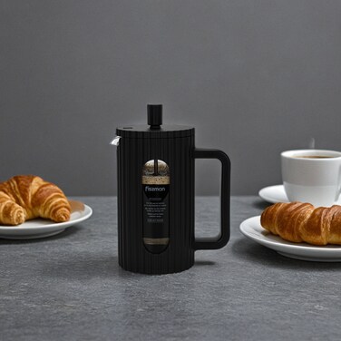 Fissman French Press Coffee and Tea Maker 600ml, Heat Resistant Borosilicate Glass Stainless Steel