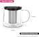 Fissman Tea Pot 1500ml with Stainless Steel Filter Borosilicate Glass