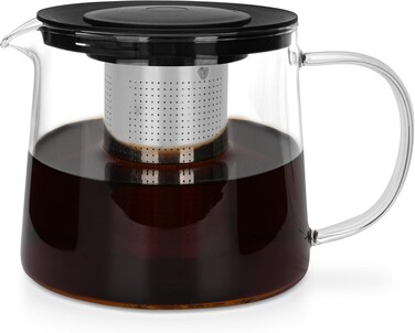Fissman Tea Pot 1500ml with Stainless Steel Filter Borosilicate Glass