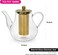 Fissman Tea Pot 1200ml with Stainless Steel Filter Borosilicate Glass