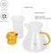 Fissman Tea Pot 950ml with Stainless Steel Filter Borosilicate Glass