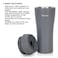 Fissman Double Wall Vacuum Travel Mug 420ml, Color Grey Stainless Steel