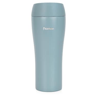 Fissman Double Wall Vacuum Travel Mug 420ml, Blue Color Stainless Steel
