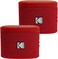 KODAK SOUNDBRIX&trade; Magnetic Docking Bluetooth Speaker Set - Stackable Wireless Stereo Pairing, 5W HD Sound, 5-Hour Playtime, Perfect for Travel, Home, Beach, Party, and Outdoor-Reverb Red (2-Pack)