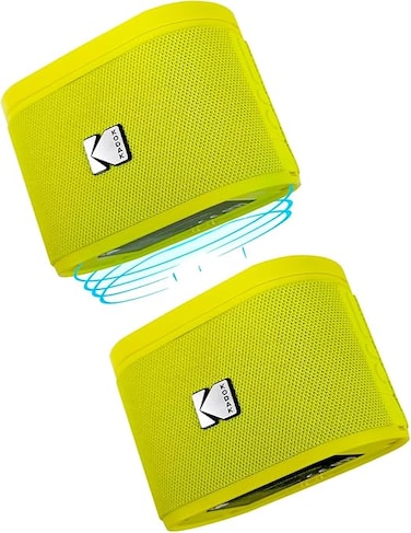 Kodak Soundbrix Magnetic Stackable Bluetooth Speaker - Water Resistant - 5H Playtime - Yellow