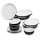 Fissman 12-Piece Tableware Set Onyx (Durable Porcelain)