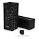 Fissman Kitchen Knife Organizer 22cm, Square Shaped, Black Marble (Plastic)
