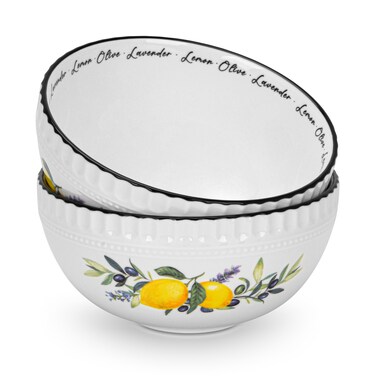 Fissman 2-Piece Bowl Lemon Provence 16cm Porcelain