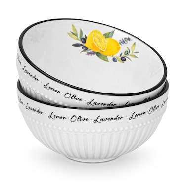 Fissman 2-Piece Bowl Lemon Provence 12cm Porcelain