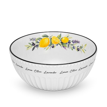 Fissman Salad Bowl Lemon Provence Series 20cm Porcelain