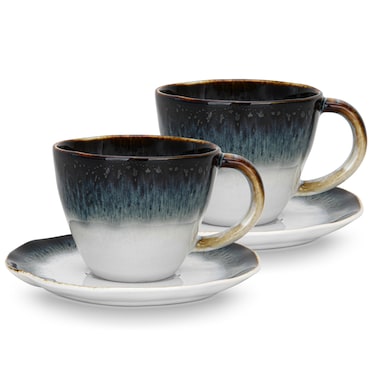 Fissman 2-Piece Cups GALACTICA 230 ml With Saucers Porcelain