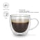 Fissman 2-Piece Double Wall Mugs 300 ml Borosilicate Glass