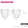 Fissman 2-Piece Double Wall Mugs 300 ml Borosilicate Glass