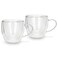 Fissman 2-Piece Double Wall Mugs 300 ml Borosilicate Glass