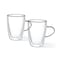 Fissman 2-Piece Double Wall Mugs 350 ml Borosilicate Glass