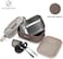 Fissman Single Deck Lunch Box 1000mL with Sauce Cup, Spoon and Fork Compartment, Food Grade Stainless Steel Container