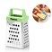 Fissman 3-Sided MINI Grater 3inch, Multifunctional Handheld Cheese Peel Ref Magnet Green