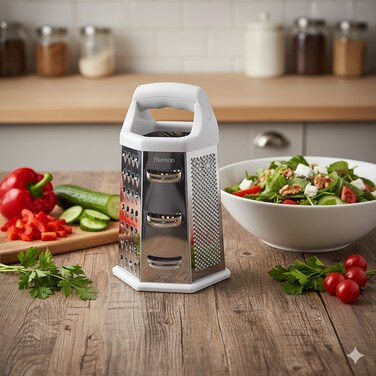 Fissman 9" 6-Sided Grater 24cm Stainless Steel