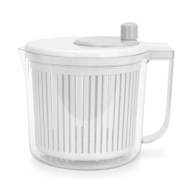 Fissman Salad Spinner Dryer 21cm/2.5LTR Plastic Rotary Vegetable Washer with Bowl