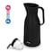 Fissman Vacuum Insulated Flask 1000ml Black with Pink Glass Liner