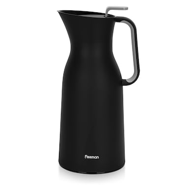 Fissman Vacuum Insulated Flask 1000ml Black with Pink Glass Liner