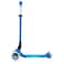Globber Primo Foldable Plus Lights Scooter - Scooter Children From 3 Years - Scooter 120/80 mm - Abec 5, 3-Wheels with LED Wheels - Height Adjustable - Dark Blue/Turquoise