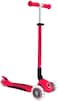 Globber Primo Plus Lights Children's Scooter with 3 Wheels Foldable For 3 To 9 Years, Red/Black