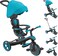Globber Explorer Trike 4-In-1 Pro In Turquoise - Tricycle, Balance Bike and Pushchair In 10/8.5 Inch - Tpr Seat - Height-Adjustable Children's Vehicle