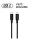 كابل شحن سريع من فيليبس USB-C إلى USB-C لأجهزة iPhone 15 Series و MacBook و iPad Pro/Air و Mini و Samsung و Pixel، شاحن USB-C بطول 1.2 متر - أسود