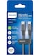 Philips USB-C to USB-C Cable 2m 60W PD (DLC5060C/00) - Fast Charging &amp; Data Sync, Braided Design - Black