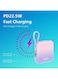 Philips 10000mAh 22.5W Fast Charging Power Bank (DLP5713CP/00) - Built-in USB-C &amp; Lightning Cables, USB-A &amp; USB-C Output, LED Indicator - Purple