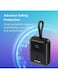 بنك طاقة فيليبس بسعة 10000 مللي أمبير وقوة شحن سريع 30 واط (DLP7810CB/00) - مزود بكابل USB-C مدمج، ومخرج USB-A وUSB-C، وشاشة LCD - أسود