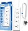 Philips 4-Way Universal Power Extension Cord with Individual Switches (1.5M), 2500W Overload Protection, 750&deg;C Fire-Resistant, 3x1mm&sup2; Heavy Duty Cable, 13A Fuse, ESMA Certified, UK Plug - White   2500W Overload Protection, 750&deg;C Fire-Resistant, 3x1mm&sup2; Heavy Duty Cable, 13A Fuse, ESMA Certified, UK Plug
