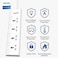 Philips 4-Way Universal Power Extension Cord with Individual Switches (3M), 2500W Overload Protection, 750&deg;C Fire-Resistant, 3x1mm&sup2; Heavy Duty Cable, 13A Fuse, ESMA Certified, UK Plug (4UV-3m)