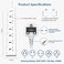 Philips 6-Way Universal Power Extension Cord with Individual Switches (3M), 2500W Overload Protection, 750&deg;C Fire-Resistant, 3x1mm&sup2; Heavy Duty Cable, 13A Fuse, ESMA Certified, UK Plug (6UV-3m)