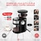 Electric Burr Coffee Grinder Automatic Flat Burr Coffee for French Press Drip Coffee and Espresso Adjustable Burr Mill with 18 settings 2-12 Cup Black