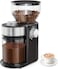 Electric Burr Coffee Grinder Automatic Flat Burr Coffee for French Press Drip Coffee and Espresso Adjustable Burr Mill with 18 settings 2-12 Cup Black
