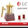 750ml Glaass Tea Pot with SUS 304 Filter Screen and Stainless Steel Hat, DLC-36301 - Transparent &amp; Gold