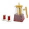 750ml Glaass Tea Pot with SUS 304 Filter Screen and Stainless Steel Hat, DLC-36301 - Transparent &amp; Gold