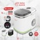 Electric Ice Maker, 2.2 Liters Water Tank Capacity, Dispenses 9pcs Bullet-shaped Ice every 6 minutes, 15 Kgs Ice in 24 Hours, Removable Ice Basket