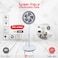 Standing Fan, 80W, 5 Blades, 3-Speed Settings, Quiet Operation, Energy Saving, Adjustable Height, White