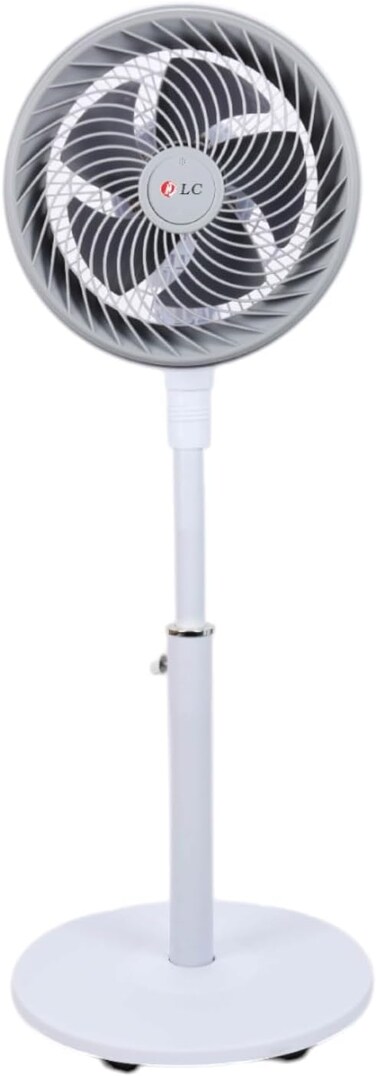 Standing Fan, 80W, 5 Blades, 3-Speed Settings, Quiet Operation, Energy Saving, Adjustable Height, White