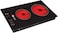 DLC-37624 3000W Double Burner Infrared Electric Cooking Hob, Stylish Black Glass Ceramic Surface, Digital LED Touch Control, Overheat Protection and Child Safety Lock