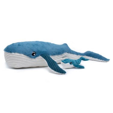 Gravillou the Whale Mom &amp; Baby Plush Toy - Blue