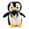 Ptipotos the Penguin Mom &amp; Baby Plush Toy - Black