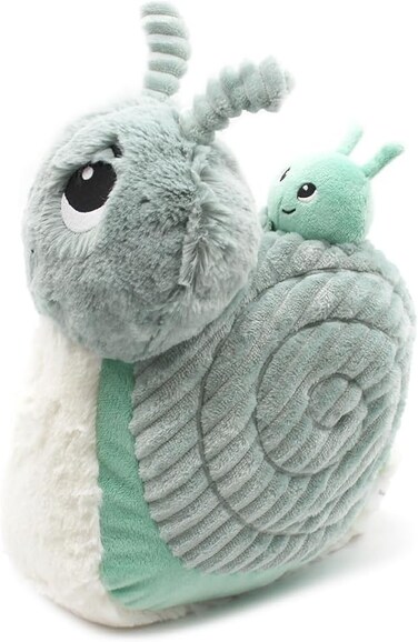 Les D&eacute;glingos  PTITPOTOS Speedou Snail Plush Toy &ndash; Soft &amp; Cuddly &ldquo;Maman &amp; B&eacute;b&eacute;&rdquo; Snail Stuffed Animal for Babies, Toddlers &amp; Kids