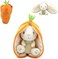 Les D&eacute;glingos  Flipetz Rabbit Plush Toy &ndash; Soft &amp; Cuddly Bunny with Carrot, Stylish Kids Stuffed Animal for Babies, Toddlers &amp; Kids