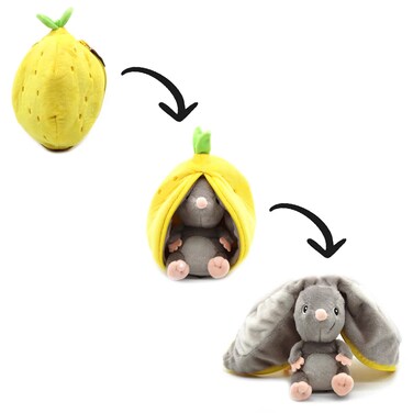 Les D&eacute;glingos  Flipetz Kuscheltier Versteckmaus &mdash; Soft &amp; Cuddly Hide-and-Seek Mouse Stuffed Toy for Babies, Toddlers &amp; Kids, Cute Gift Plush